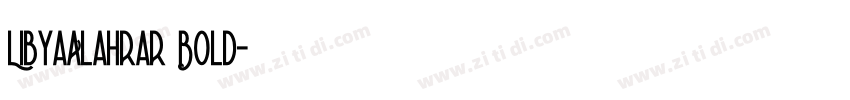 LibyaAlahrar Bold字体转换
